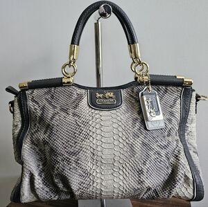 Coach Black and Gray Satchel